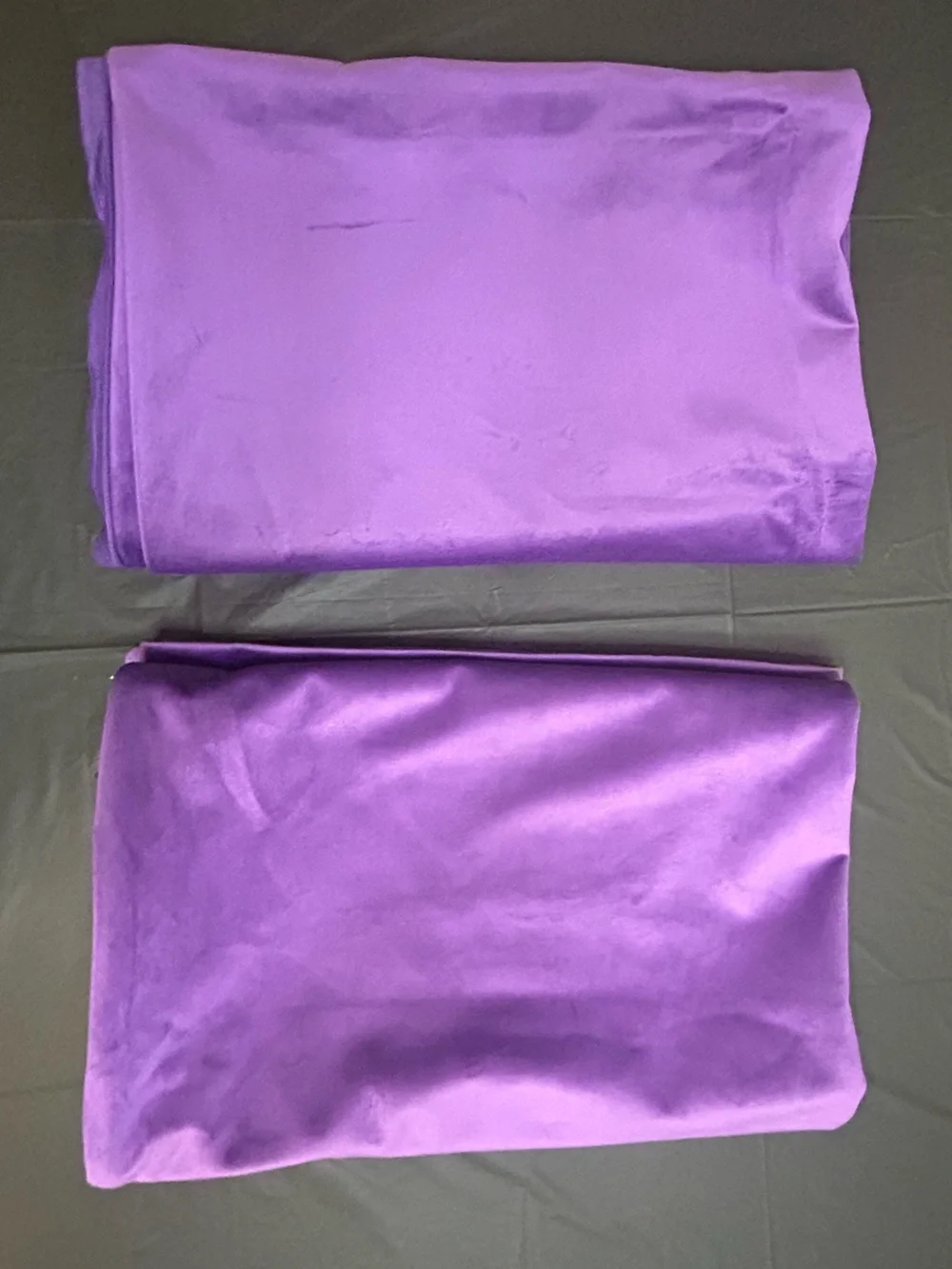 Purple Velvet/Velour Fabric Pillow Covers 26x26 Zipper Closure (Set of 2)